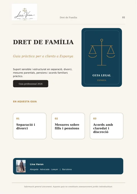 Dret de Família a Espanya guide cover