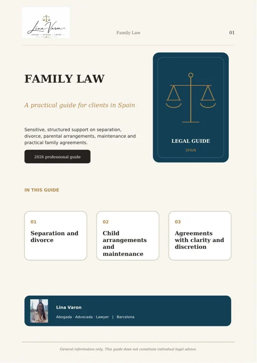 Family Law in Spain guide cover
