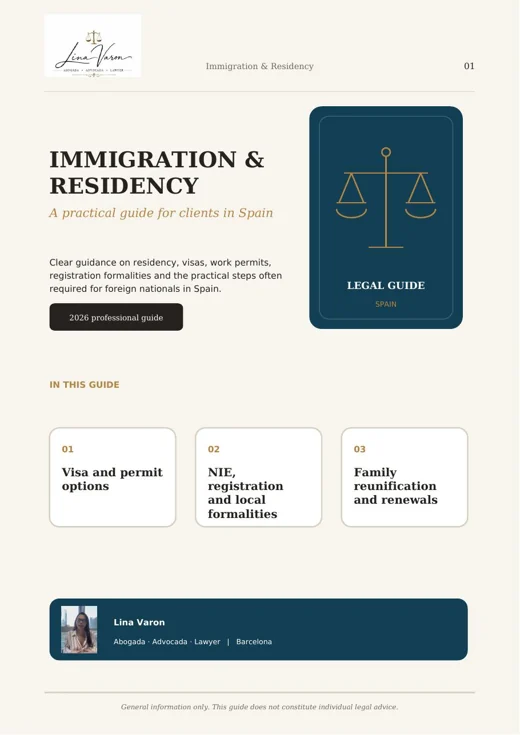 Immigration and Residency in Spain guide cover