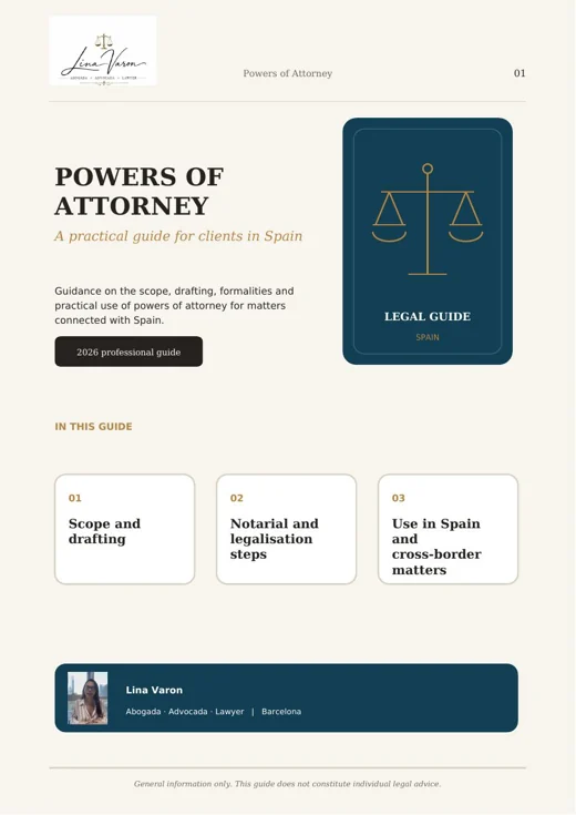 Powers of Attorney in Spain guide cover