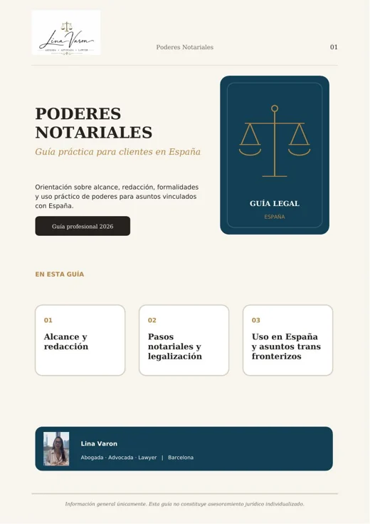 Poderes Notariales en España guide cover