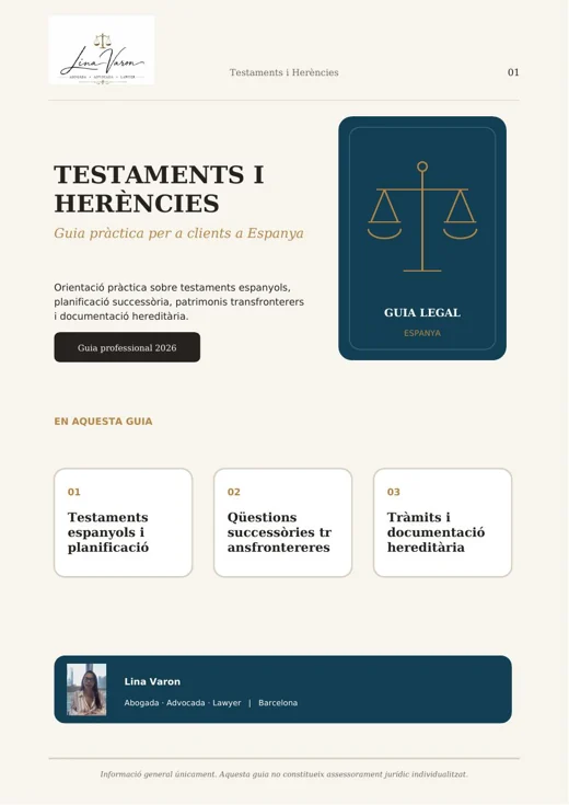 Testaments i Herències a Espanya guide cover